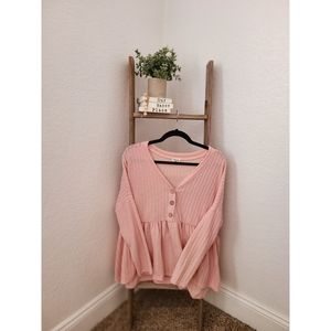 Pink Peplum Top